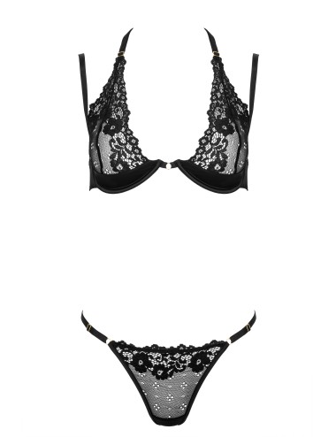 Znsemble lingerie 2 pièces noir en dentelle Lacina