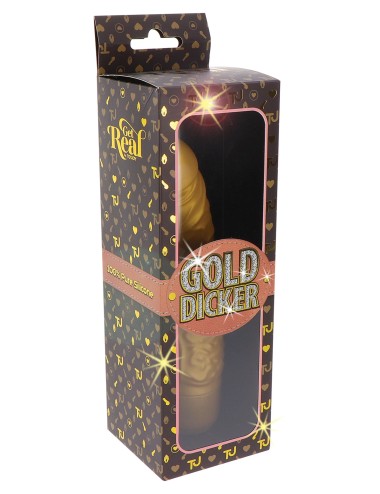 Get Real Gold Dicker Stim Vibrator 22 cm