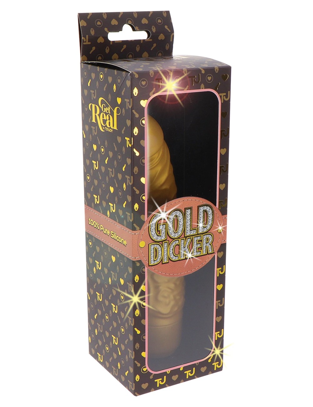 Get Real Gold Dicker Stim Vibrator 22 cm