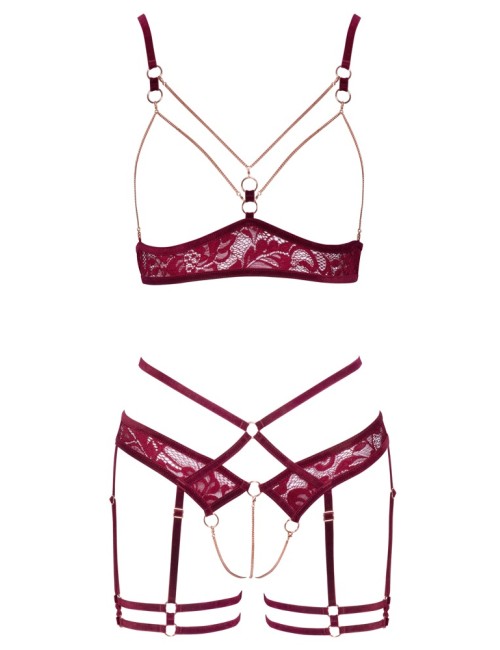 Ensemble ouvert dentelle rouge Abierta Fina