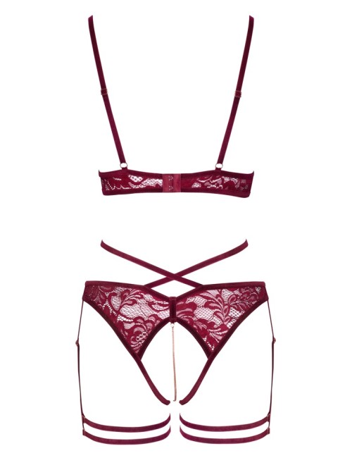 Ensemble ouvert dentelle rouge Abierta Fina