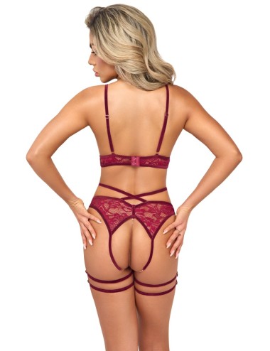 Ensemble ouvert dentelle rouge Abierta Fina