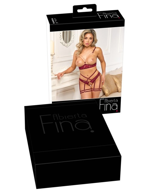 Ensemble ouvert dentelle rouge Abierta Fina