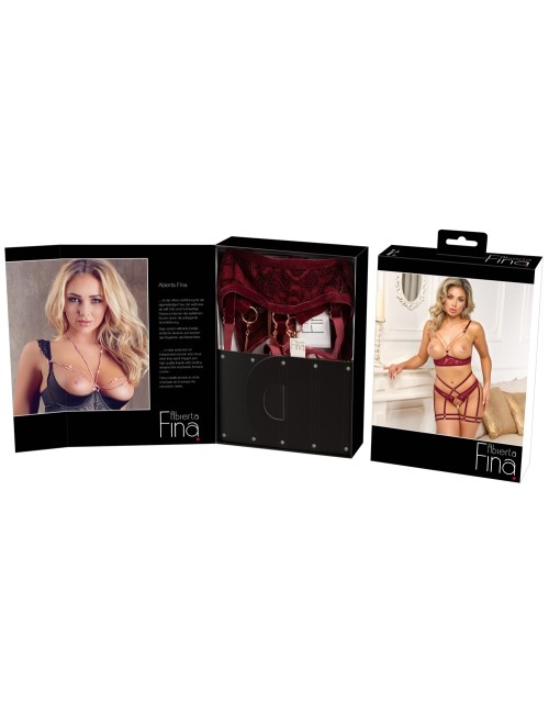 Ensemble ouvert dentelle rouge Abierta Fina