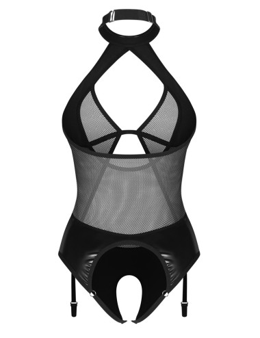 Dominna Body Ouvert Obsessive – Lingerie sexy imitation cuir