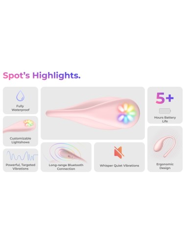 Kiiroo Spot Pink – Œuf Vibrant Connecté Interactif Bluetooth FeelConnect
