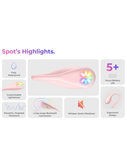 Kiiroo Spot Pink | Œuf Vibrant Connecté Bluetooth FeelConnect