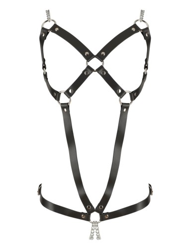Harnais en Cuir avec Chaînes ZADO – Lingerie Fetish BDSM Femme