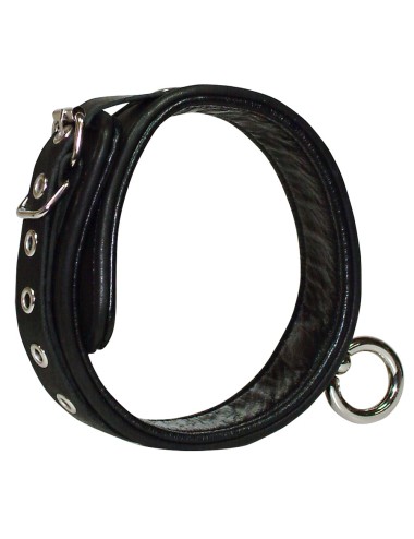 Collier de Bondage Cuir Noir ZADO – Accessoire BDSM Élégant