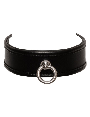 Collier de Bondage Cuir Noir ZADO – Accessoire BDSM Élégant