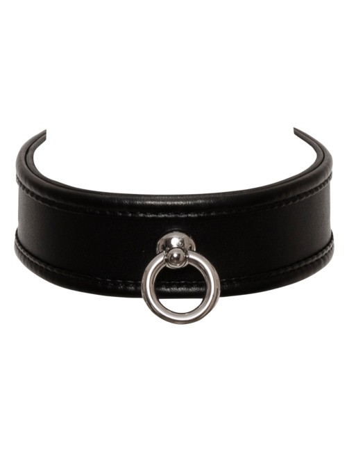 Collier de Bondage en Cuir Noir Zado