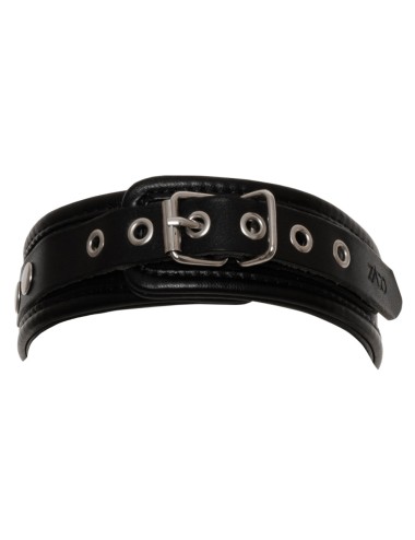 Collier de Bondage Cuir Noir ZADO – Accessoire BDSM Élégant
