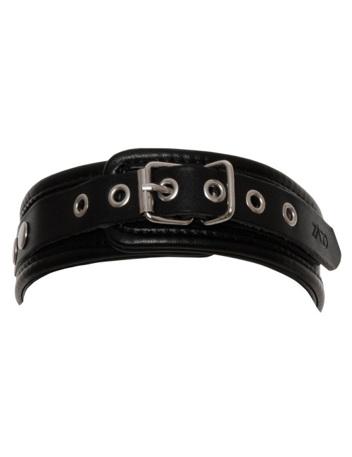 Collier de Bondage en Cuir Noir Zado