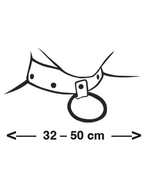 Collier de Bondage en Cuir Noir Zado