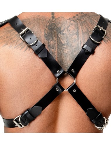 Harnais en Cuir Noir ZADO – Harnais Fetish Homme Premium