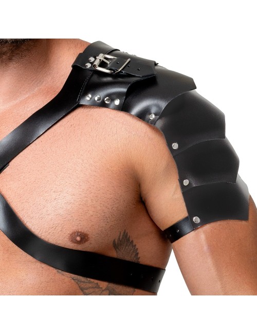 Harnais en cuir noir Zado