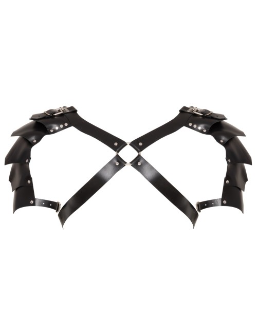 Harnais en cuir noir Zado