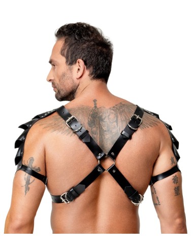 Harnais en cuir noir Zado