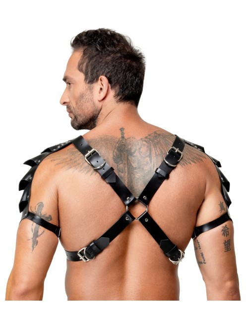 Harnais en cuir noir Zado