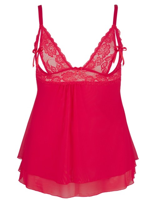 Babydoll Rouge Envoûtant Cottelli CURVES