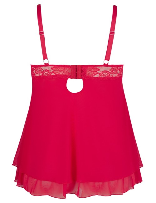 Babydoll Rouge Envoûtant Cottelli CURVES