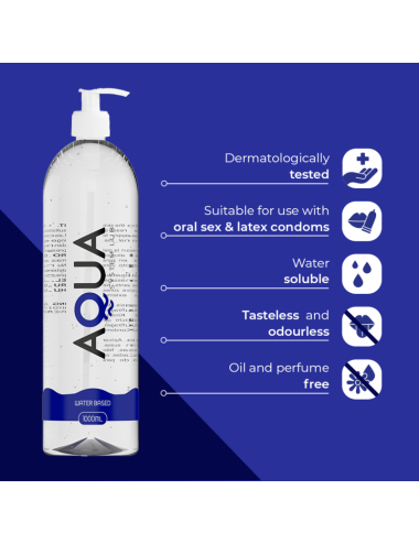 Lubrifiant Intime Aqua Quality 1000 ml à Base d'Eau