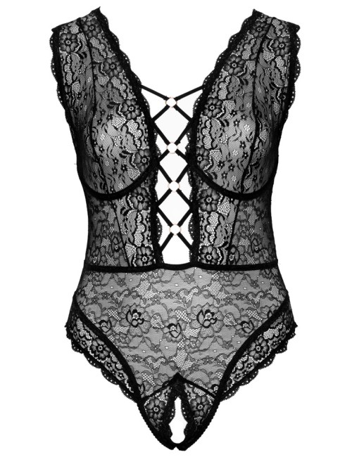 Body en Dentelle Grande Taille Détails Dorés Rose Cottelli CURVES