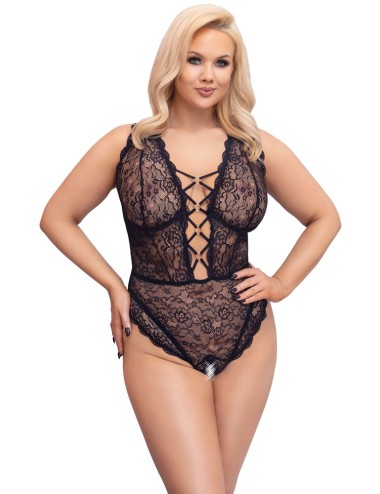 Body en Dentelle Grande Taille Détails Dorés Rose Cottelli CURVES