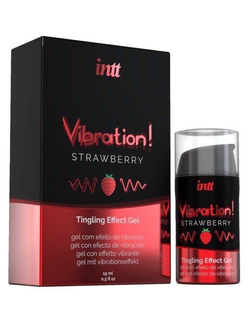 Gel Embrassable Effet Vibrant Parfum Fraise 15 ml - Intt