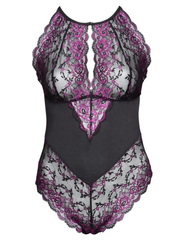 Body Transparent Dentelle Florale Ouverture Érotique Grande Taille Cottelli CURVES