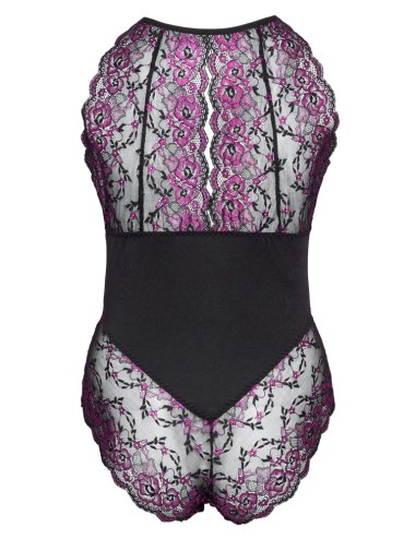 Body Transparent Dentelle Florale Grande Taille | Roselyse