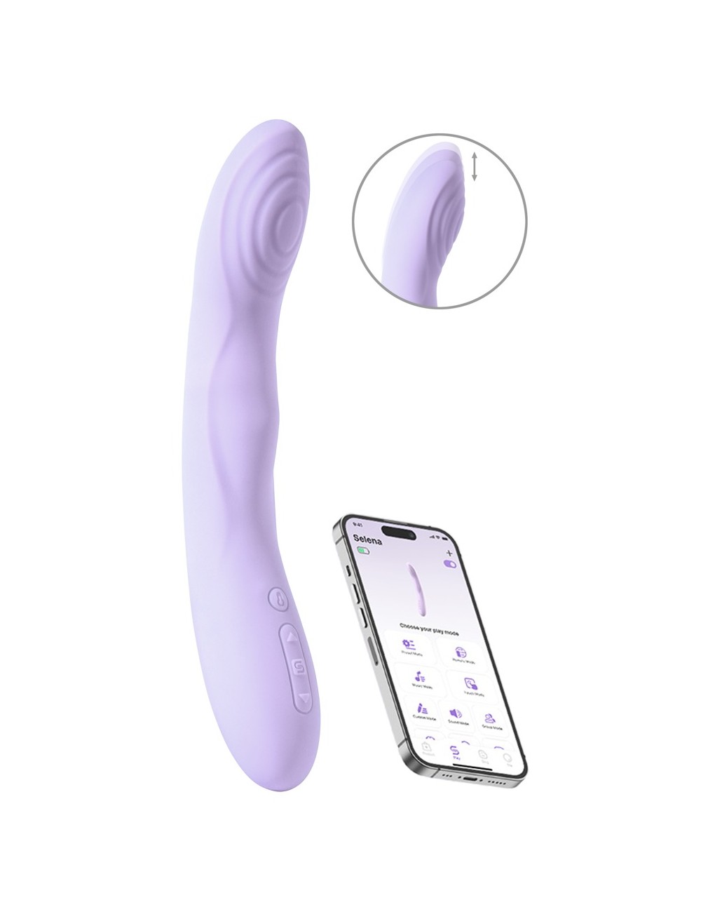 Selena Vibromasseur Chauffant Double Moteur Connecté - SVAKOM