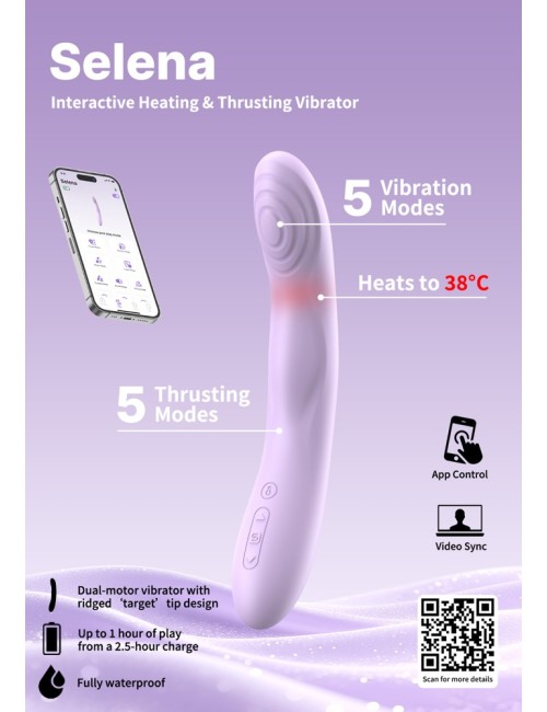 Selena Vibromasseur Chauffant Double Moteur Connecté - SVAKOM
