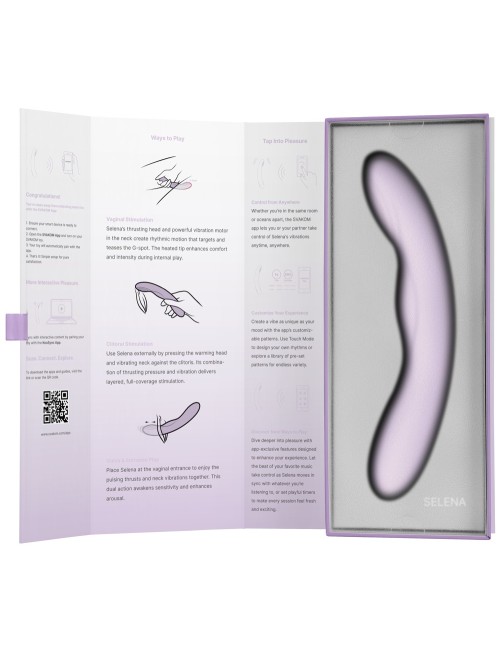 Selena Vibromasseur Chauffant Double Moteur Connecté - SVAKOM