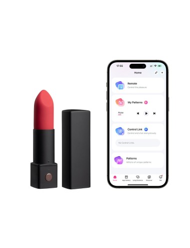 Exomoon Mini Vibromasseur Rouge à Lèvres Connecté - Lovense