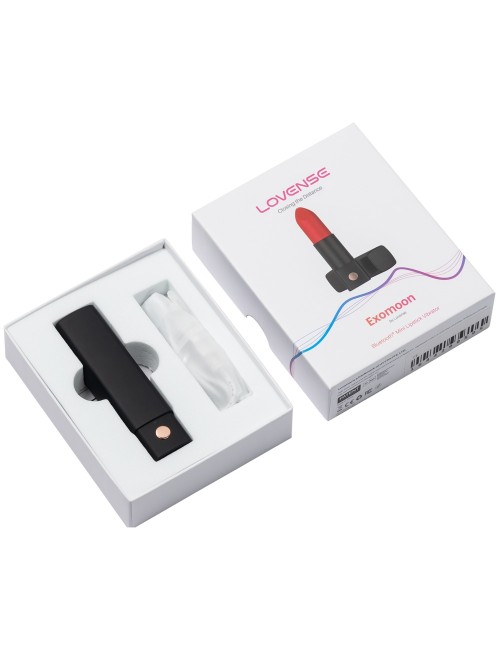 Exomoon Mini Vibromasseur Rouge à Lèvres Connecté - Lovense