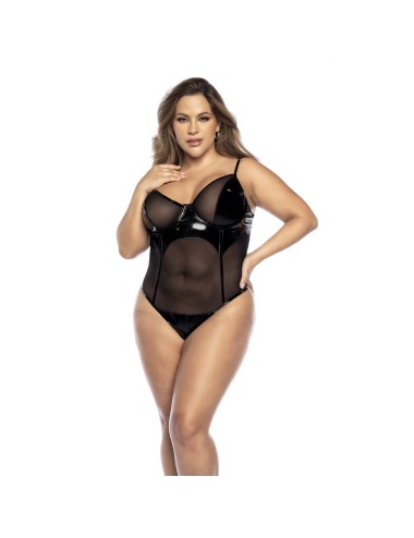 Bodysuit Wet Look Black Mapalé