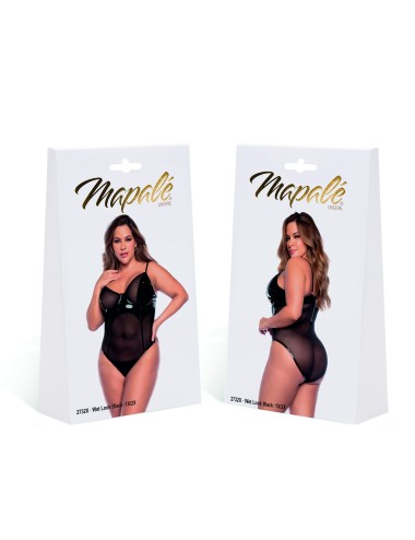 Bodysuit Wet Look Black Mapalé