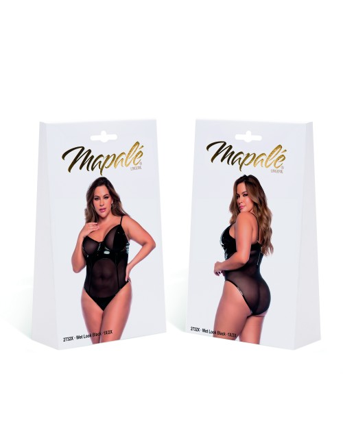 Bodysuit Wet Look Black Mapalé