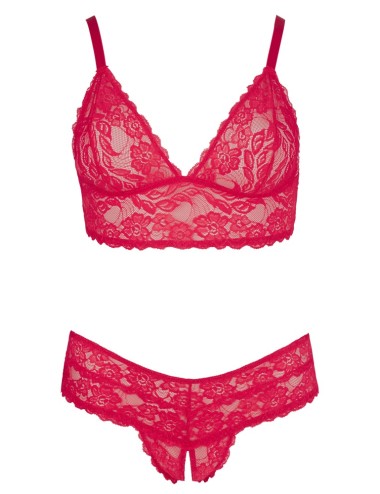 Soutien-Gorge et Culotte Dentelle Rouge Cottelli Curves | Lingerie Grande Taille