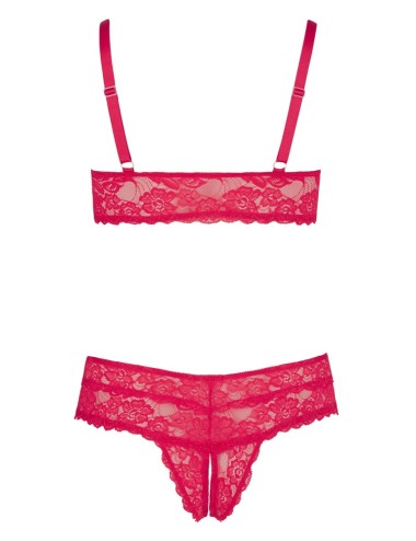 Soutien-Gorge et Culotte Dentelle Rouge Cottelli Curves | Lingerie Grande Taille