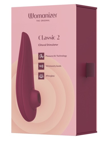 Womanizer Classic 2 — Stimulateur Clitoridien à Air Pulsé (Rouge Bordeaux)