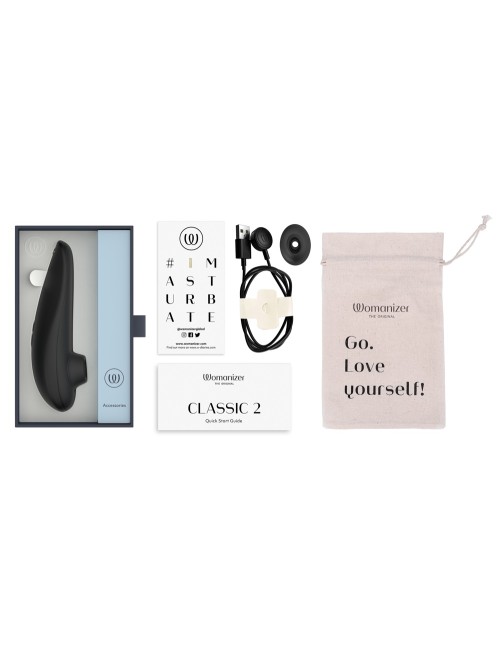 Womanizer Classic 2 — Stimulateur Clitoridien à Air Pulsé (Noir Intense)