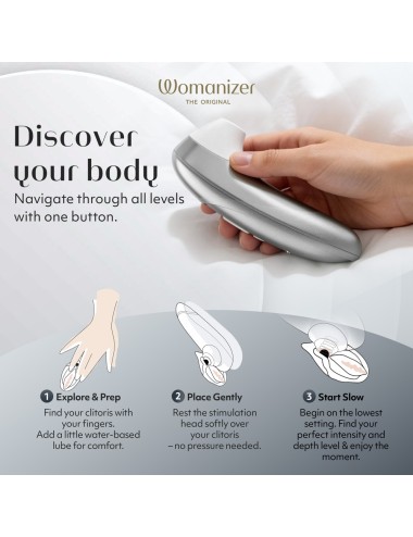 Womanizer Pro Argent - Accessoire Intime Premium | Roselyse