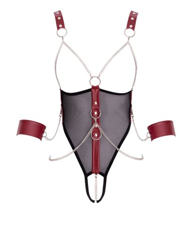 Body de bondage ouvert et seins nus - Cottelli Bondage
