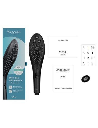 Womanizer Wave Noir - Pommeau Hydro-Stimulateur | Roselyse Lingerie