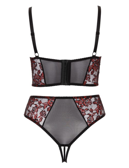 Ensemble Longline & Porte-Jarretelles Cottelli CURVES Noir | Grande Taille