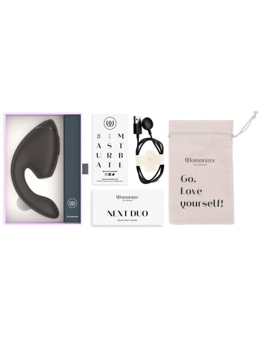 WOMANIZER NEXT DUO NOIR – STIMULATEUR CLITORIEN & G-SPOT HAUT DE GAMME