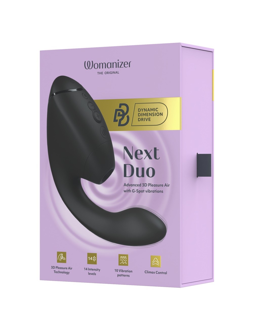 WOMANIZER NEXT DUO NOIR – STIMULATEUR CLITORIEN & G-SPOT HAUT DE GAMME