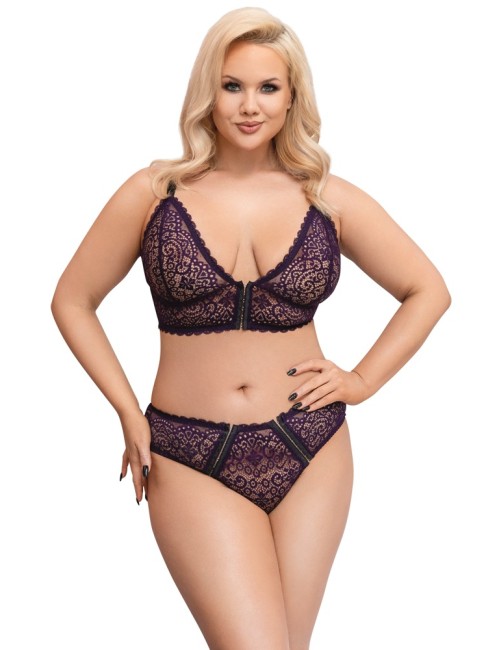 Ensemble Soutien-Gorge Violet Grande Taille